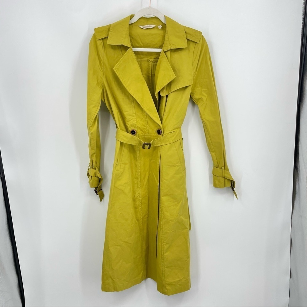 Classic Women's Trench Coat - Chartreuse